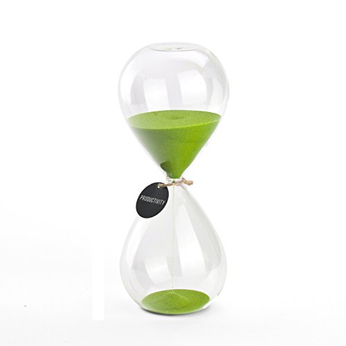 Sanduhr Sanduhr, bunt und modisch, Biloba Sanduhr inspiriert Glas 3 Minuten / 5 Minuten / 15 Minuten / 30 Minuten / 45 Minuten / 60 Minuten für Zuhause, Büro Schreibtisch Dekor von WISEPRO