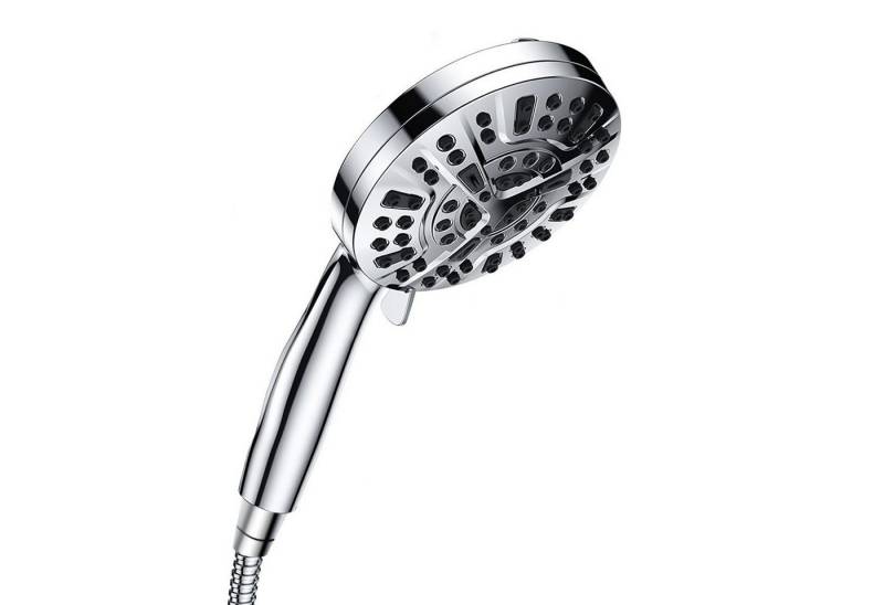 WISHDOR Handbrause Duschkopf Sparduschkopf Regendusche Hand Brause Brausekopf Duschbrause, (Wassersparend Druckerhöhende Hochdruck-Duschkopf Standard aus ABS, Massage Dusche 8 Strahlarten 2 Modi mit 1.5m Edelstahlschlauch Filter), für Dusche Kinderpflege Seniorenpflege Haustierpflege Baden Reinigung von WISHDOR