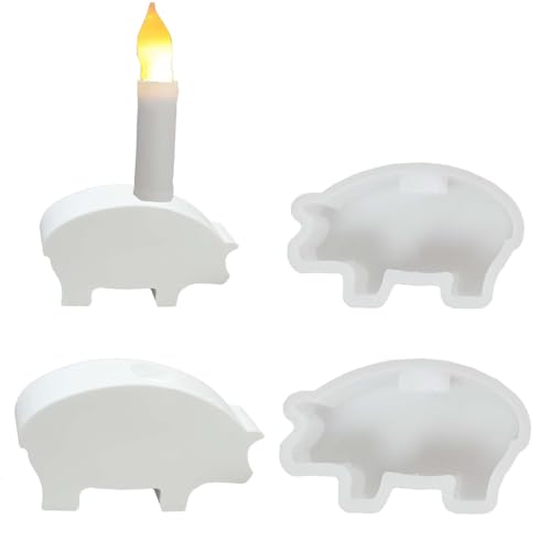 2 Stück Silikonform Schwein Kerzenhalter WISIRENT, Silikonformen Gießformen Schwein Silikonform Gießform Schwein, Glücksschwein-Kerzenhalterform Kerzenständer Form in Tierform für Diy Bastelarbeiten 2 Stück Silikonform Schwein Kerzenhalter WISIRENT, Silikonformen Gießformen Schwein Silikonform Gießform Schwein, Glücksschwein-Kerzenhalterform Kerzenständer Form in Tierform für Diy Bastelarbeiten von WISIRENT