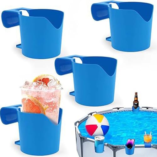 4 Stück Pool Getränkehalter WISIRENT, Blau Swimming Pool Drink Holder Multifunktionaler Poolbecherhalter, Hanging Cup Holder Poolside Getränkehalter für Getränke, Handys, Schlüssel 4 Stück Pool Getränkehalter WISIRENT, Blau Swimming Pool Drink Holder Multifunktionaler Poolbecherhalter, Hanging Cup Holder Poolside Getränkehalter für Getränke, Handys, Schlüssel von WISIRENT