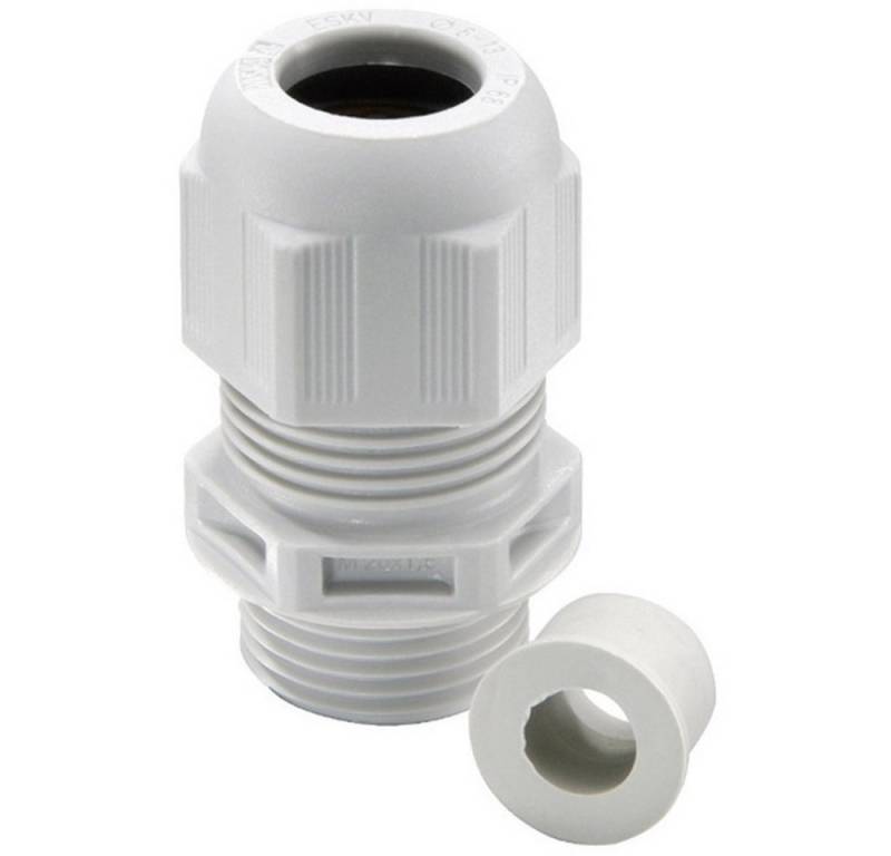 WISKA Kabelverbinder-Sortiment Wiska 10064984 Kabelverschraubung M12 Polyamid Silber-Grau (RAL 7001, ESKV-RDE 12 von WISKA