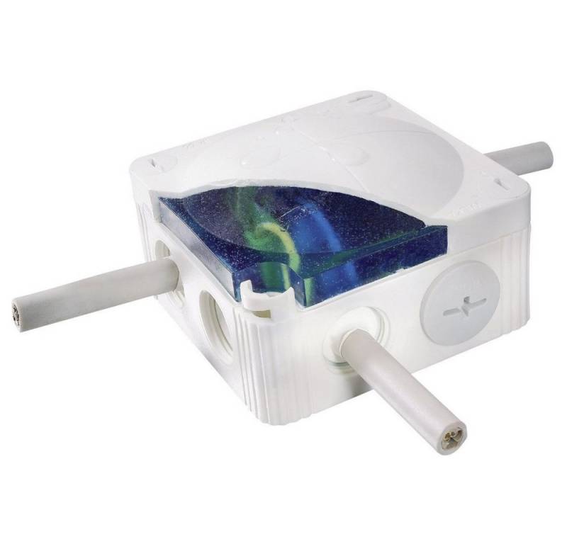 WISKA Verteilerbox Wiska 10060457 Abzweigkasten mit Vergussmasse (L x B x H) 85 x 85 x 51 von WISKA