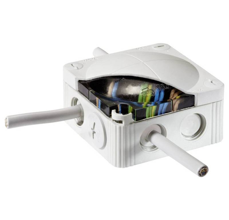 WISKA Verteilerbox Wiska 10066634 Abzweigkasten (L x B x H) 85 x 85 x 51 mm Lichtgrau IP6 von WISKA
