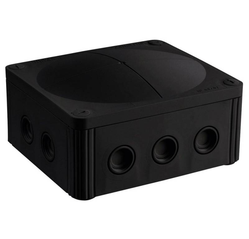 WISKA Verteilerbox Wiska 10101463 Abzweigkasten (L x B x H) 160 x 140 x 81 mm Schwarz IP6 von WISKA
