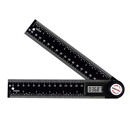 GemRed Winkelmesser Digital, 400mm Digitaler Winkelmesser mit LCD Anzeige, 360° Multi Winkel Lineal Winkellehre für Maschinenbau, Holzbearbeitung, Bauwesen, Heimwerken (Batterie enthalten) GemRed Winkelmesser Digital, 400mm Digitaler Winkelmesser mit LCD Anzeige, 360° Multi Winkel Lineal Winkellehre für Maschinenbau, Holzbearbeitung, Bauwesen, Heimwerken (Batterie enthalten) von GemRed