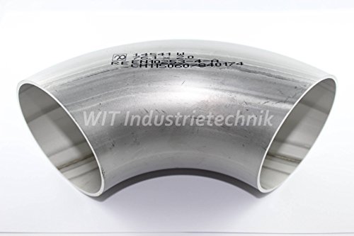 38x2 mm EDELSTAHL Bogen 90° V2A 1.4307 38mm Rohr Schweißbogen von WIT