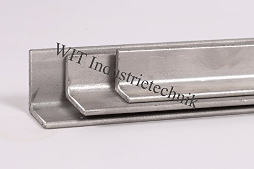 Winkelstahl Edelstahl Winkel V2A 1.4301 schweißbar bis 2000 mm Länge (20x20x3mm, Länge 1000mm) von WIT