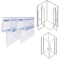 2er Set Duschdichtung Duschkabinendichtung Duschtür-Dichtung Bodendichtung für 5mm 6 mm Glaswand 2 x 80 cm - Witen&nock 2er Set Duschdichtung Duschkabinendichtung Duschtür-Dichtung Bodendichtung für 5mm 6 mm Glaswand 2 x 80 cm - Witen&nock von WITEN&NOCK
