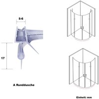 2er Set Duschdichtung gebogen Ersatzdichtung für Viertelkreis -und Rundduschen 17 mm Spaltmaß Glasstärke 5 mm 6 mm Länge 40 cm - Witen&nock von WITEN&NOCK