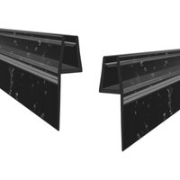 2er Set Duschdichtung schwarz mit extra langer Dichtfahne Ersatzdichtung für Duschtür Gerade Glasstärke 5-6 mm Länge 50 cm - Witen&nock von WITEN&NOCK