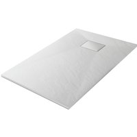 90x70 cm Weiß SMC Duschwanne Brausewanne Duschtasse Steinoptik Superflach Rutschfest ohne Ablaufgarnitur von WITEN&NOCK