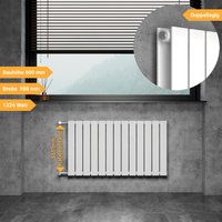 Witen&nock - Design Heizkörper Flachheizkörper Paneelheizkörper mit seitlichen Anschlüssen Nabenabstand 550mm weiß doppellagig 600x998mm 1324Watt Witen&nock - Design Heizkörper Flachheizkörper Paneelheizkörper mit seitlichen Anschlüssen Nabenabstand 550mm weiß doppellagig 600x998mm 1324Watt von WITEN&NOCK