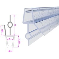 Duschdichtung gerade Wasserabweisprofil unten mit runder Streiflippen für 8 mm Glasstärke Länge 90 cm - Witen&nock Duschdichtung gerade Wasserabweisprofil unten mit runder Streiflippen für 8 mm Glasstärke Länge 90 cm - Witen&nock von WITEN&NOCK