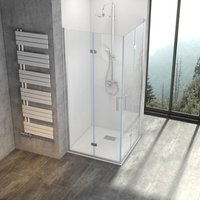 Duschwand Duschkabine Duschtür Falttür Eckeinstieg Duschabtrennung, 6 mm esg Nano Glas, 70 x 76 x 195 cm - Witen&nock Duschwand Duschkabine Duschtür Falttür Eckeinstieg Duschabtrennung, 6 mm esg Nano Glas, 70 x 76 x 195 cm - Witen&nock von WITEN&NOCK