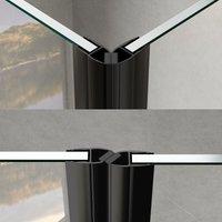 Witen&nock - Magnetdichtung schwarz Duschdichtung für Glastüren Duschkabine 90 Grad & 180 Grad (1 Paar) Länge 200 cm für Glasstärke 5 mm 6 mm von WITEN&NOCK