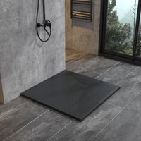 Moderne Duschwanne Duschtasse Anti-Rutsch Flach Schwarz 80x80 cm + SMC Adeckung ohne Ablaufgarnitur Moderne Duschwanne Duschtasse Anti-Rutsch Flach Schwarz 80x80 cm + SMC Adeckung ohne Ablaufgarnitur von WITEN&NOCK
