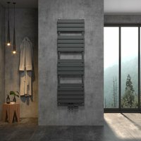 Witen&nock - sardora Design Badheizkörper Handtuchheizung Handtuchtrockner Anthrazit 1600x600mm ohne Multiblock von WITEN&NOCK