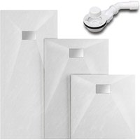 SMC Duschwanne Duschtasse Superflach Duschtasse inkl. Edelstahl Abdeckung und Ablaufgarnitur, weiß, 90x70 cm SMC Duschwanne Duschtasse Superflach Duschtasse inkl. Edelstahl Abdeckung und Ablaufgarnitur, weiß, 90x70 cm von WITEN&NOCK