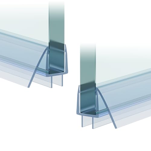 WITEN&NOCK 100cm 2er Set Duschdichtungen Ersatzdichtung für Duschkabine Wasserabweiser Dichtungsprofile Duschtür Dichtung Glasstärke 8-10 mm von WITEN&NOCK