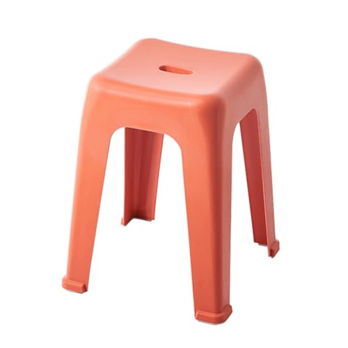 WITEN&NOCK 2er Set Design Badhocker Duschhocker Sitzhocker Badezimme Dusche Wohnzimmer Stuhl aus Kunststoff, 36x36x47cm, orange WITEN&NOCK 2er Set Design Badhocker Duschhocker Sitzhocker Badezimme Dusche Wohnzimmer Stuhl aus Kunststoff, 36x36x47cm, orange von WITEN&NOCK