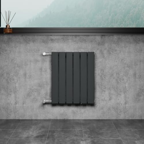 WITEN&NOCK Design Heizkörper Einlagig Heizung Flach Paneelheizkörper für Wohnzimmer und Badezimmer Horizontal Badheizkörper mit Seitenanschluss Nabenabstand 50cm, 45 x 55cm Anthrazit Wandheizkörper WITEN&NOCK Design Heizkörper Einlagig Heizung Flach Paneelheizkörper für Wohnzimmer und Badezimmer Horizontal Badheizkörper mit Seitenanschluss Nabenabstand 50cm, 45 x 55cm Anthrazit Wandheizkörper von WITEN&NOCK