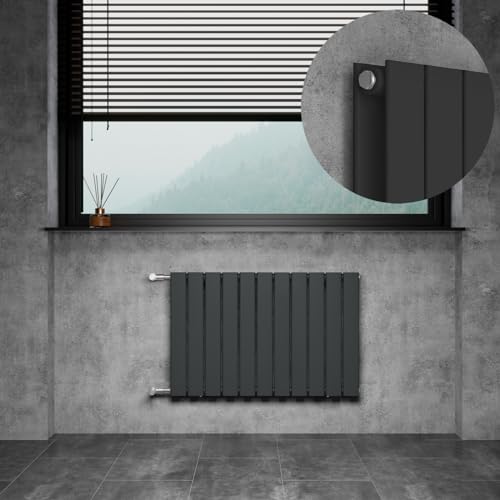 WITEN&NOCK Design Heizkörper Flach Paneelheizkörper Anthrazit 850 x 550 mm Doppellagig mit Seitenanschluss Austauschheizkörper Nabenabstand 500 mm inkl. Montageset WITEN&NOCK Design Heizkörper Flach Paneelheizkörper Anthrazit 850 x 550 mm Doppellagig mit Seitenanschluss Austauschheizkörper Nabenabstand 500 mm inkl. Montageset von WITEN&NOCK