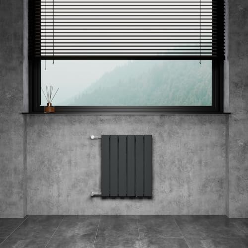 WITEN&NOCK Design Heizkörper Flach Paneelheizkörper Horizontal 550x450 mm, Heizung Badheizkörper für Badezimmer, Flachheizkörper mit Seitlichen Anschlüssen 292 Watt Weiß Einlagig(Anthrazit) WITEN&NOCK Design Heizkörper Flach Paneelheizkörper Horizontal 550x450 mm, Heizung Badheizkörper für Badezimmer, Flachheizkörper mit Seitlichen Anschlüssen 292 Watt Weiß Einlagig(Anthrazit) von WITEN&NOCK