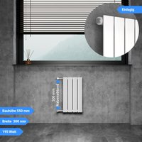 WITEN&NOCK Designheizkörper Austauschheizkörper mit seitlichen Anschlüssen NA 500 mm Flachheizkörper weiß 195 Watt Einlagig 550x300 mm WITEN&NOCK Designheizkörper Austauschheizkörper mit seitlichen Anschlüssen NA 500 mm Flachheizkörper weiß 195 Watt Einlagig 550x300 mm von WITEN&NOCK