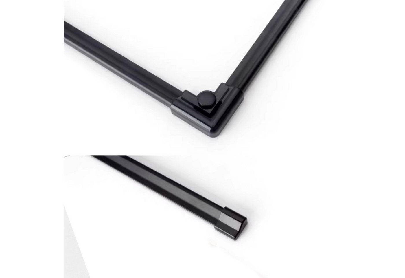 WITEN&NOCK Duschdichtung 100/120 Aluminium Schwallschutzleisten Dusche Endstücke Verbinder Set, L: 100 cm von WITEN&NOCK