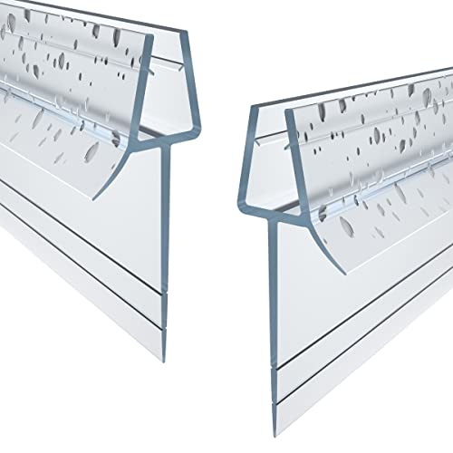 WITEN&NOCK Duschdichtung 2x 200cm für 5mm 6mm mit extra verlängerter Lippe Duschtürdichtung Dichtung für die Glastür gerade Glastür Stärken Ersatzdichtung Wasserabweisende oder Duschkabinen-Dichtung von WITEN&NOCK