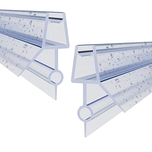 WITEN&NOCK Duschdichtung 2x70cm Glasstärke 7/8m Wasserabweiser Dichtung Ersaztdichtung mit verlängertem Abtropfprofil für Duschkabine Dusche Glastür von WITEN&NOCK