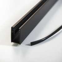 Witen&nock - Wandanschlussprofil aus Aluminium für Dusche Glaswand 6 - 8 mm schwarz matt Länge 200 cm von WITEN&NOCK