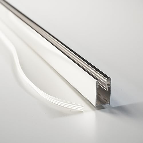 WITEN&NOCK Wandanschlussprofil aus Aluminium für Dusche Glaswand 6-8 mm silber in Hochglanz Länge 195 cm von WITEN&NOCK