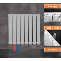 Witen&nock - witen Design Flachheizkörper Breite 604 mm Höhe 600 mm Wohnraum Badheizkörper Weiß Einlagig von WITEN&NOCK