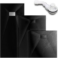 Smc Duschtasse Superflach Rutschfest Duschwanne Steinoptik mit Ablaufgarnitur schwarz 80x80 cm - Witen&nock Smc Duschtasse Superflach Rutschfest Duschwanne Steinoptik mit Ablaufgarnitur schwarz 80x80 cm - Witen&nock von WITEN&NOCK