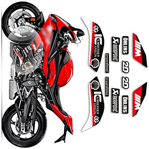 WITHWE Aufkleber Für BMW S1000RR 2019 2020 2021 2022 S1000rr Motorrad-Körperaufkleber, Reflektierender, Wasserdichter Aufkleber, Verkleidungszubehör (Color : C) von WITHWE