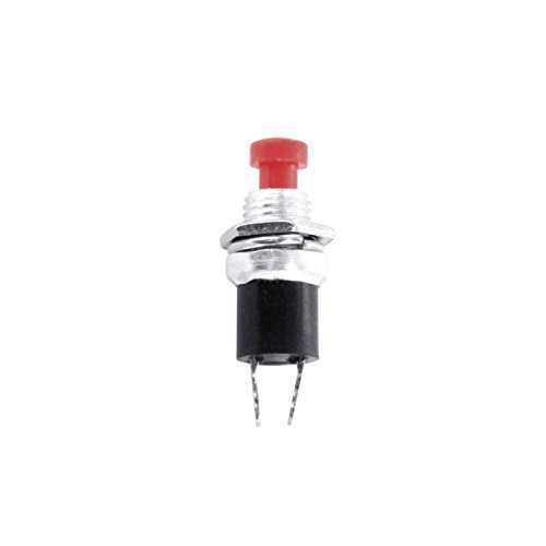 WITTKOWARE 10-teilig! Miniatur-Einbau-Drucktaster 0,5A/30V- Schalter-Set, je 5X rot/schwarz von WITTKOWARE