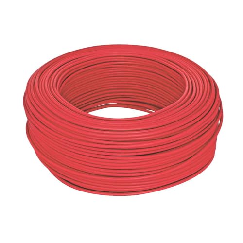WITTKOWARE 2,5mm² H07V-K PVC Einzeladerleitung, feindrähtig (flexibel), Kabellänge 100m, Farbe rot von WITTKOWARE