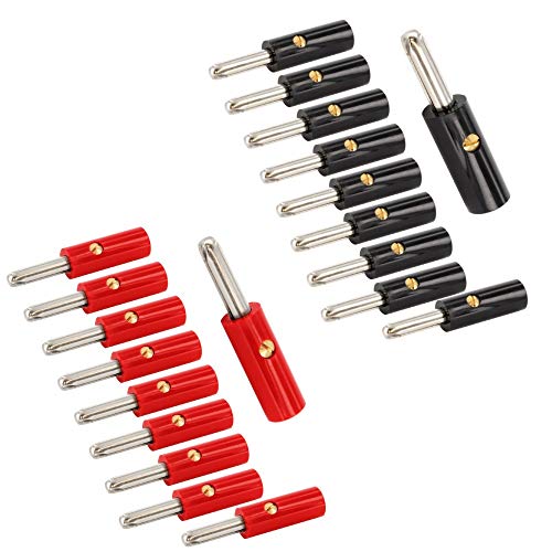 WITTKOWARE 20-teiliges Sortiment 4mm Bananenstecker, Schraubanschluss/Querloch, 16A/60V, je 10x rot/schwarz WITTKOWARE 20-teiliges Sortiment 4mm Bananenstecker, Schraubanschluss/Querloch, 16A/60V, je 10x rot/schwarz von WITTKOWARE