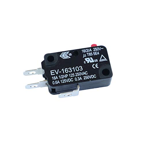 WITTKOWARE 3er-Pack EV-163103 Mikroschalter, 28mm, 16A, 250V, 1 Wechsler, ohne Zusatzbetätiger von WITTKOWARE