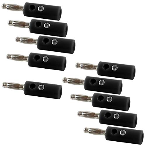 WITTKOWARE 4mm Bananenstecker mit Schraubanschluss & Querloch, 10 Stück, schwarz WITTKOWARE 4mm Bananenstecker mit Schraubanschluss & Querloch, 10 Stück, schwarz von WITTKOWARE