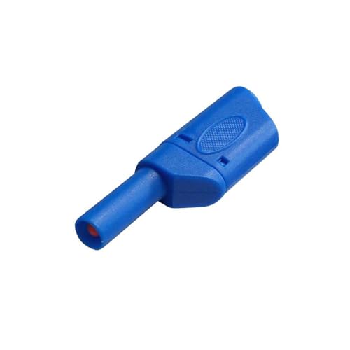 WITTKOWARE 4mm Labor-Sicherheitsstecker, vollisoliert, berührungsgeschützt, stapelbar, 32A, Griffhülse blau von WITTKOWARE