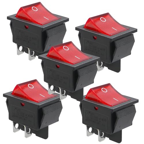 WITTKOWARE 5 Stück Kontroll-Wippenschalter, 30x22mm Snap-In, 2-polig, EIN/AUS, 16A/250V~, rot beleuchtet WITTKOWARE 5 Stück Kontroll-Wippenschalter, 30x22mm Snap-In, 2-polig, EIN/AUS, 16A/250V~, rot beleuchtet von WITTKOWARE