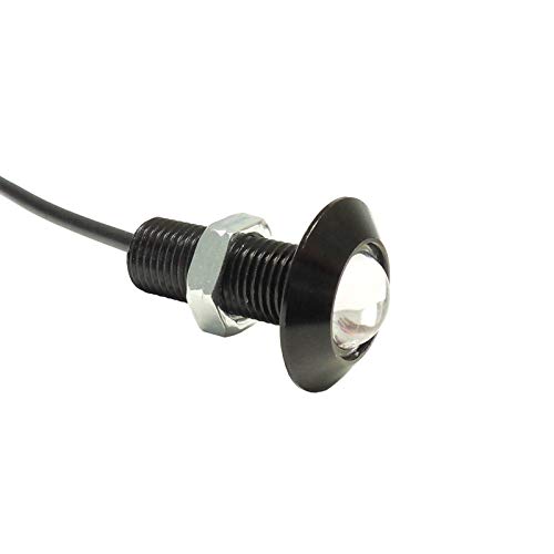 WITTKOWARE 5er-Pack LED-Einbauleuchte aus Aluminium, schwarz, Ø 22mm (Einbaudurchmesser 10mm), 12V/DC, 1,2W, Lichtfarbe warmweiß von WITTKOWARE