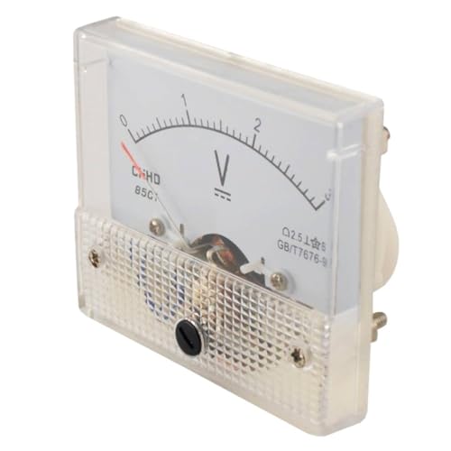 WITTKOWARE Analog-Einbaumessinstrument mit Zeiger, 64x56mm, Voltmeter für Gleichspannung, Messbereich 0 bis 15 V/DC von WITTKOWARE