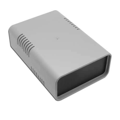 WITTKOWARE Elektronik Halbschalen-Kunststoffgehäuse mit Lüftungsschlitzen, schraubenlos, 135x95x45mm, Farbe grau von WITTKOWARE