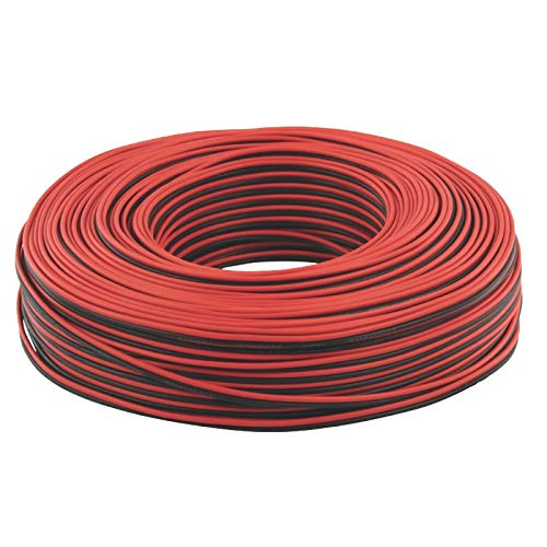 WITTKOWARE Flachleitung (Zwillingslitze), Adernfarben rot/schwarz, 2x0,35mm², Kabellänge 100m von WITTKOWARE