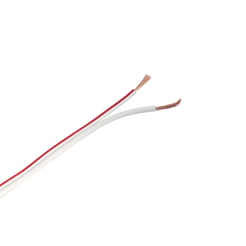 WITTKOWARE Flachleitung (Zwillingslitze), Adernfarben weiß/rot, 2x0,75mm², Kabellänge 100m von WITTKOWARE