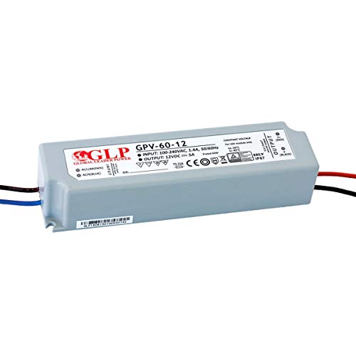 WITTKOWARE GPV-60-15 Schaltnetzteil (Konstantspannung LED-Treiber) mit Anschlussleitungen, IP67, Ausgang: 15V/DC, max. 4A (60W) von WITTKOWARE
