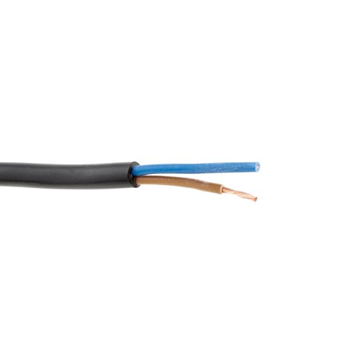 WITTKOWARE H03VV-F PVC Schlauchleitung, schwarz, 2x0,75mm², 50m von WITTKOWARE